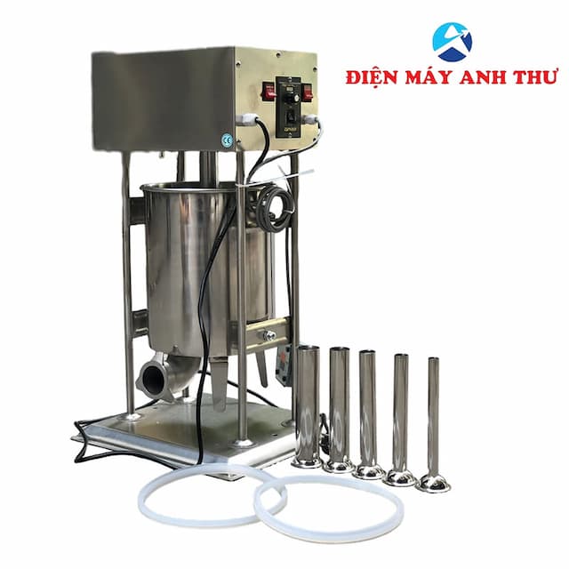 Máy Nhồi Lòng Sụn, Đùn Lạp Xưởng, Xúc Xích 15L Chạy Điện